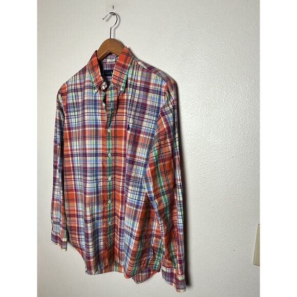 Ralph Lauren Men’s Sz Medium Multicolor Plaid Button Down Shirt - Picture 2 of 9
